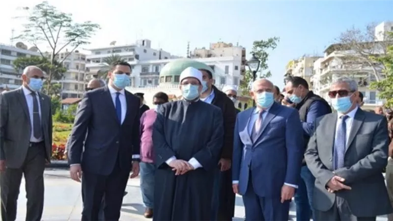 بالصور| وزير الأوقاف ومحافظ بورسعيد يتفقدان مسجد عمر بن عبد العزيز 