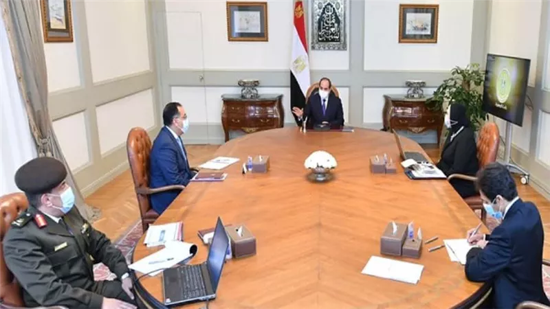 الرئيس السيسي يتابع الموقف التنفيذي لمدينة الجلود بالروبيكي