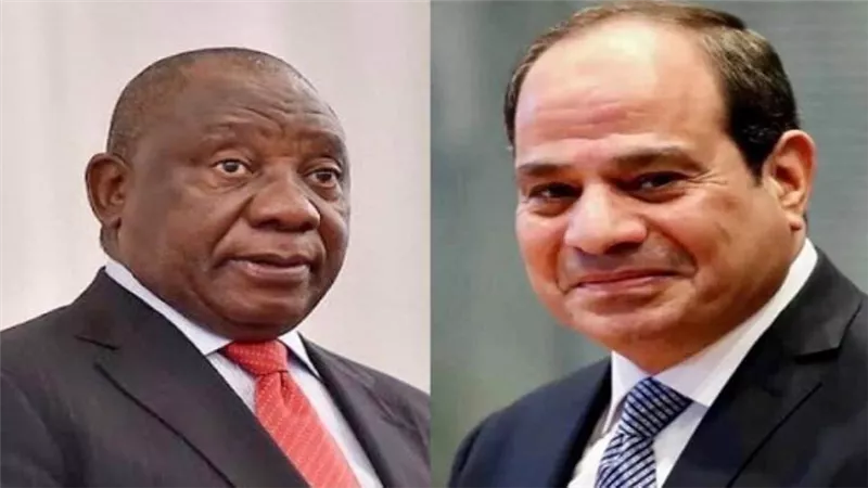 عاجل | السيسي يبحث مع نظيره الجنوب أفريقي تطورات قضية سد النهضة
