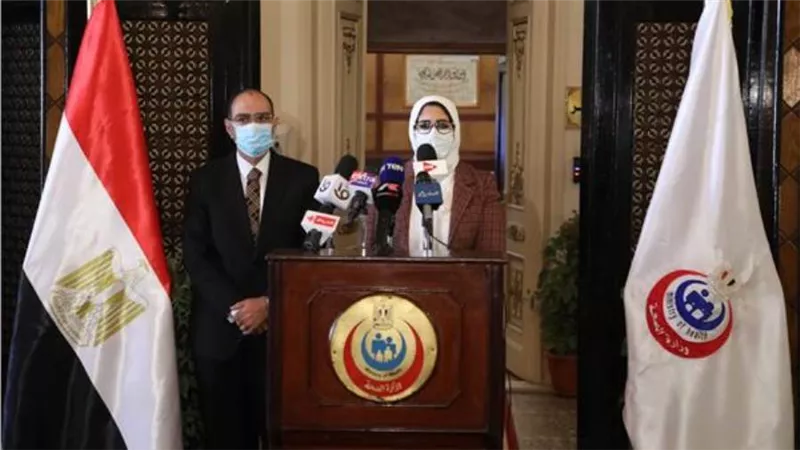 وزيرة الصحة تستعراض آخر مستجدات الوضع الوبائي لفيروس كورونا فى مؤتمر صحفى 