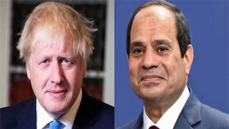 السيسي يبحث هاتفيا مع رئيس الوزراء البريطاني الملف الليبي وسد النهضة