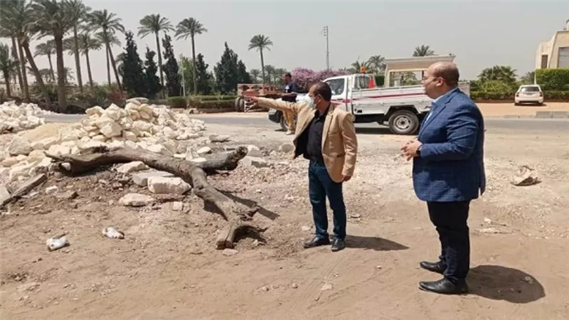 بالصور | نائب محافظ الجيزة يتابع أعمال تطوير طريق المريوطية الغربي 