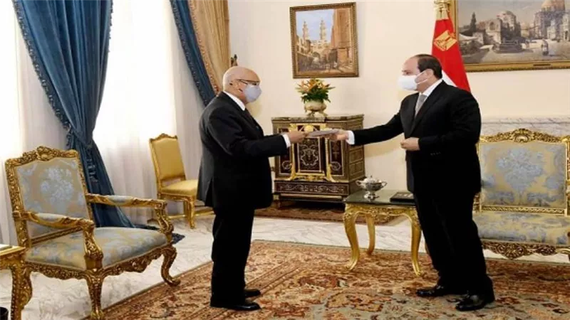 بالصور | الرئيس السيسي يستقبل وزير خارجية جمهورية مالي