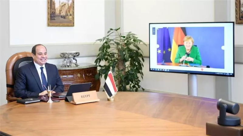 ميركل تعرب هاتفياً للرئيس السيسى عن تقدير ألمانيا البالغ للدور المصرى فى وقف إطلاق النار بغزة
