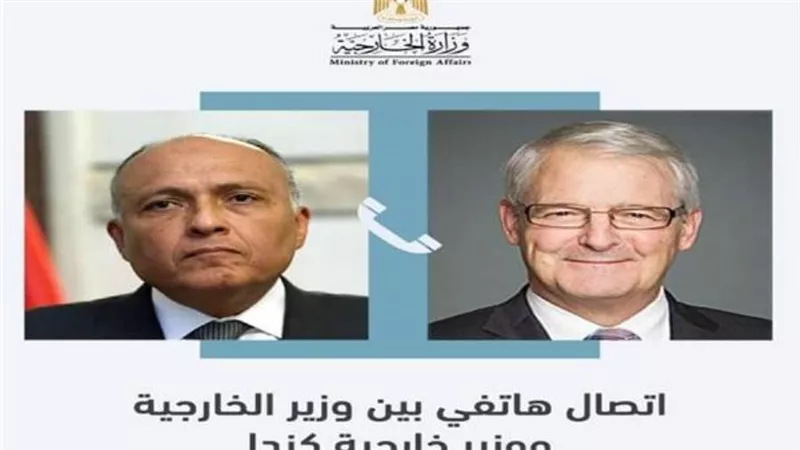 شكري ونظيره الكندي يبحثان التعاون الثنائي ومستجدات القضية الفلسطينية 