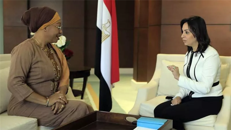 مايا مرسى تستقبل وزيرة بوركينا فاسو للمرأة بالعاصمة الإدارية