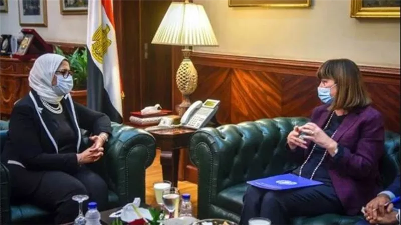 وزيرة الصحة تستقبل المنسق المقيم للأمم المتحدة بمصر لبحث سبل التعاون في القطاع الصحي