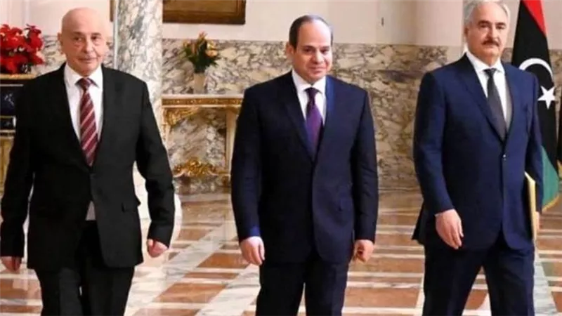 الرئيس السيسى يستقبل عقيلة صالح والمشير خليفة حفتر