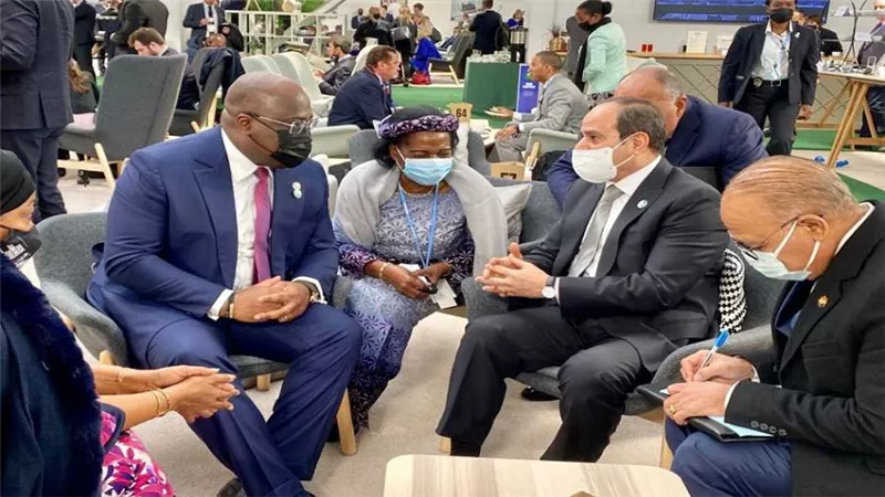 السيسي يلتقي نظيره الكونغولي على هامش قمة الأمم المتحدة للمناخ