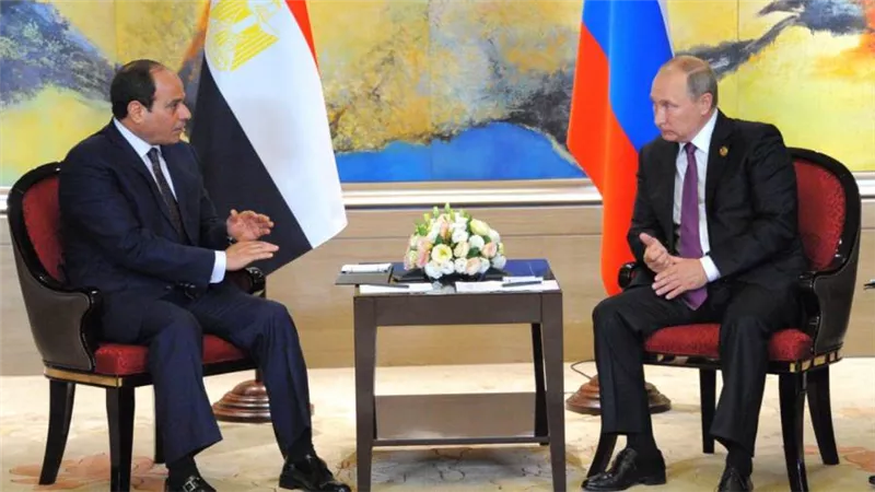 السيسي وبوتين يبحثان مشروع الضبعة النووي والمدينة الصناعية الروسية
