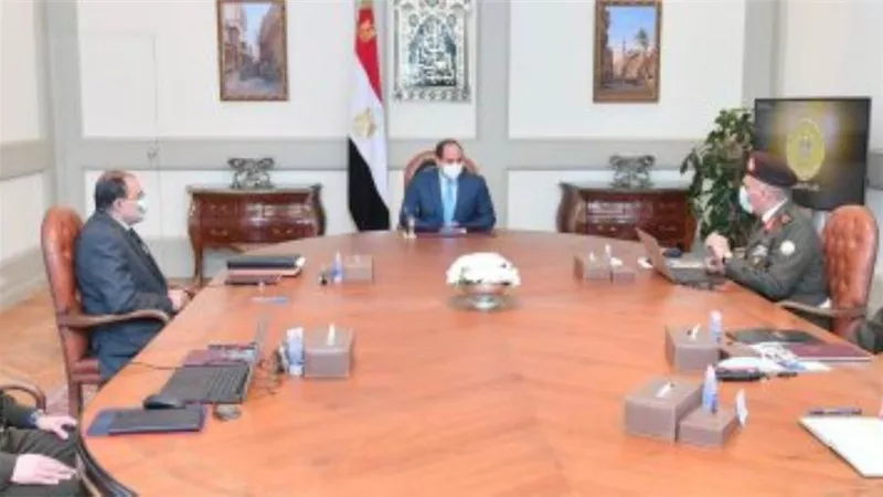 الرئيس السيسى يتابع مشروعات الهيئة الهندسية ويوجه بتطوير منطقة الرويسات