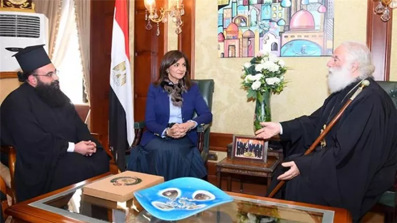 وزيرة الهجرة تستقبل بطريرك الروم الأرثوذكس اليونانيين والقبارصة في الإسكندرية لبحث التعاون المشترك (صور)