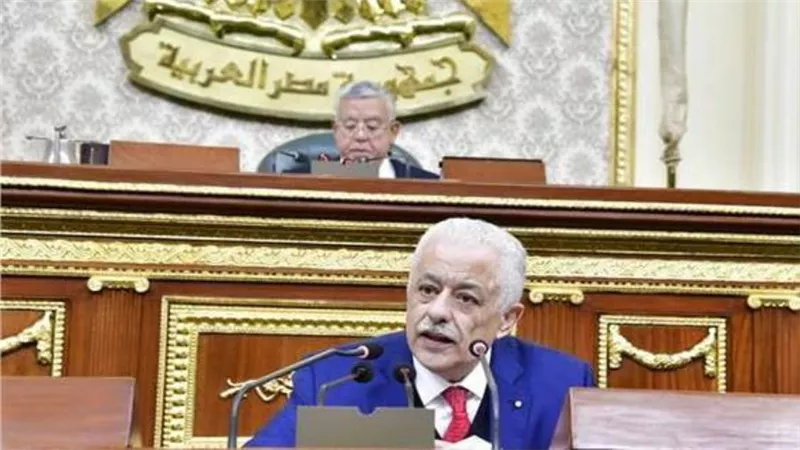  خلال كلمته فى الجلسة العامة لمجلس النواب..طارق شوقي: اليابان كسبتنا 6 – صفر فى امتحانات الإعدادي .. وهزمناهم فى رابعة إبتدائى  