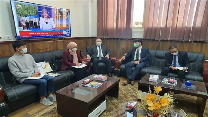 رئيس جامعة بني سويف التكنولوجية يستقبل مدير الوكالة الكورية للتعاون الدولي والوفد المرافق له