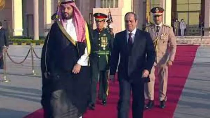 السيسي يودع ولي العهد السعودي في مطار القاهرة