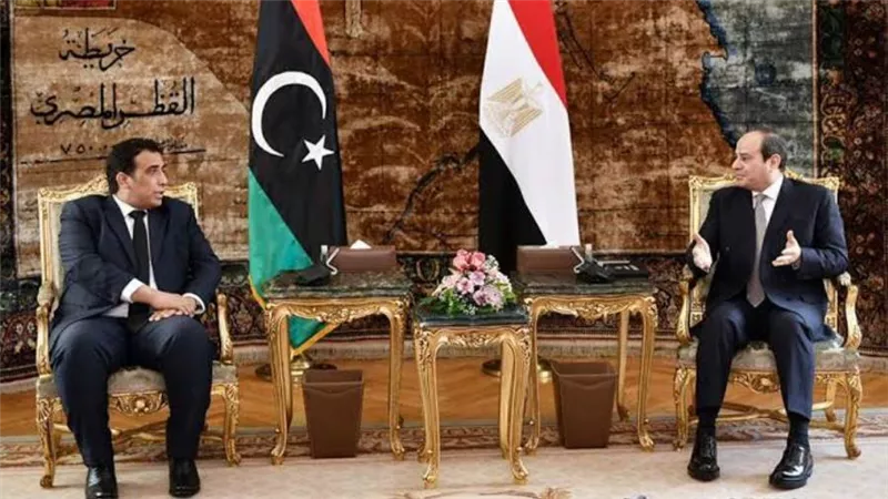 السيسي والمنفي يتفقان على ضرورة إجراء انتخابات ليبية لتسوية الوضع الحالي