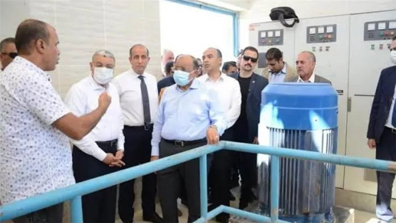 وزير التنمية المحلية ومحافظ المنيا يتفقدان محطة معالجة الصرف الصحي بجبل الطير