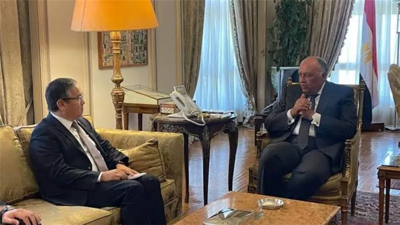 وزير الخارجية يبحث تعزيز علاقات التعاون بين مصر وكازاخستان