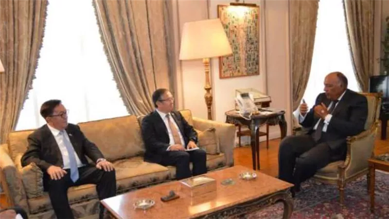 وزير الخارجية يبحث تعزيز علاقات التعاون بين مصر وكازاخستان 