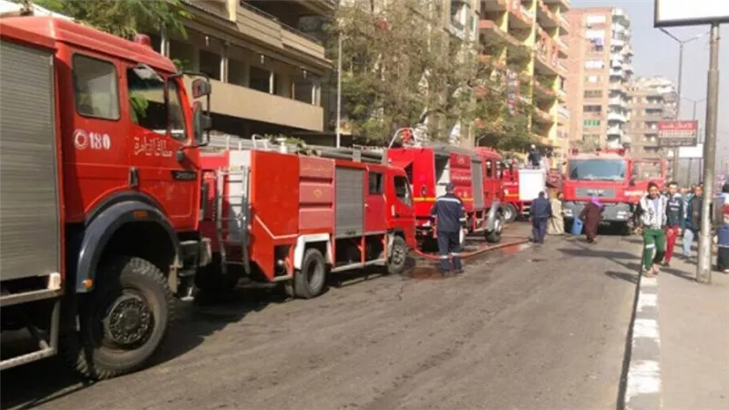 الصحة: الدفع بـ 37 سيارة إسعاف لموقع حادث حريق كنيسة الشهيد أبوسيفين بإمبابة