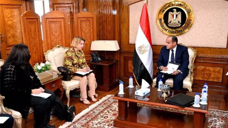 وزير التجارة يبحث مع الممثل الإقليمي للجنة الاقتصادية للأمم المتحدة لشمال إفريقيا سبل تطوير صناعة الأثاث بمصر (صور)