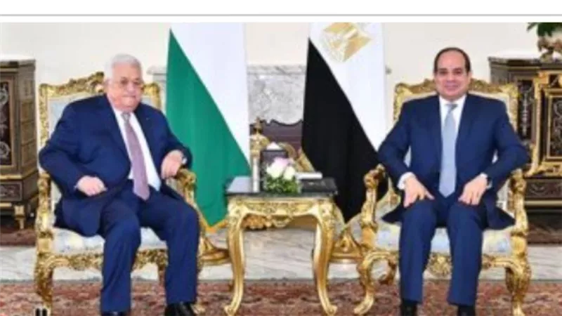 الرئيس السيسى يستقبل نظيره الفلسطينى بقصر الاتحادية