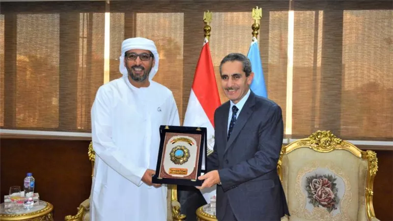 محافظ الغربية يستقبل الأمين العام لمؤسسة زايد ويفتتحان وحدة التخاطب بمركز شباب طنطا 