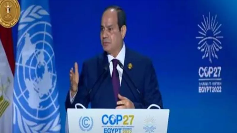 الرئيس السيسي يوجه نداءً عالميًا من قمة المناخ لوقف الحرب الروسية الأوكرانية 