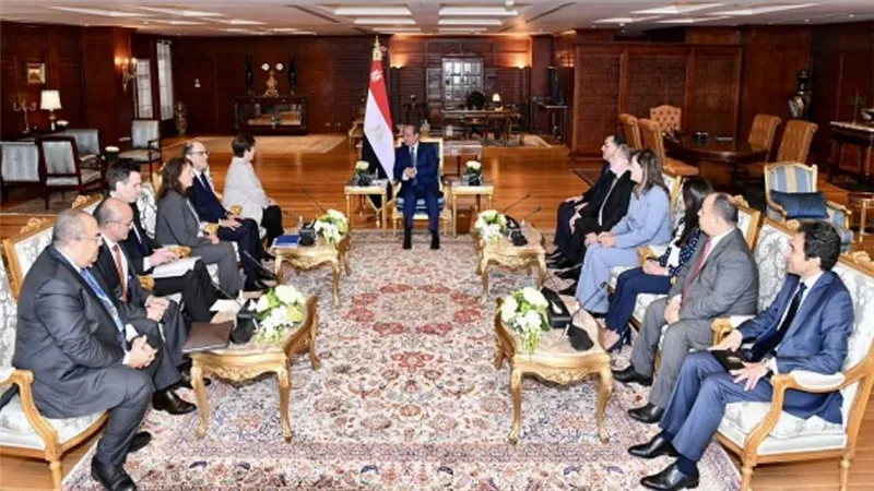 الرئيس السيسي يستقبل المدير التنفيذي لصندوق النقد الدولي في شرم الشيخ