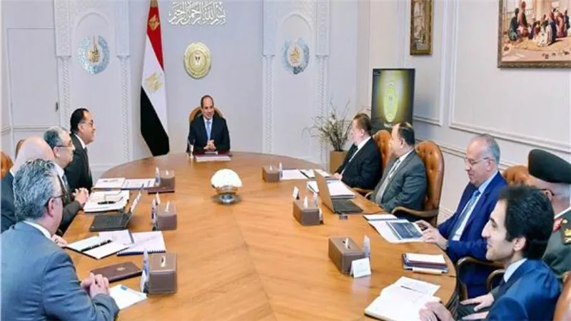 السيسي يجتمع مع رئيس الوزراء ومحافظ البنك المركزي 