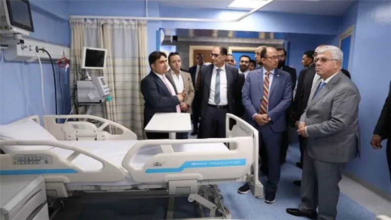 وزير التعليم العالي ورئيس جامعة حلوان يفتتحان المرحلة الثانية من أعمال تطوير مستشفى بدر الجامعي (صور)