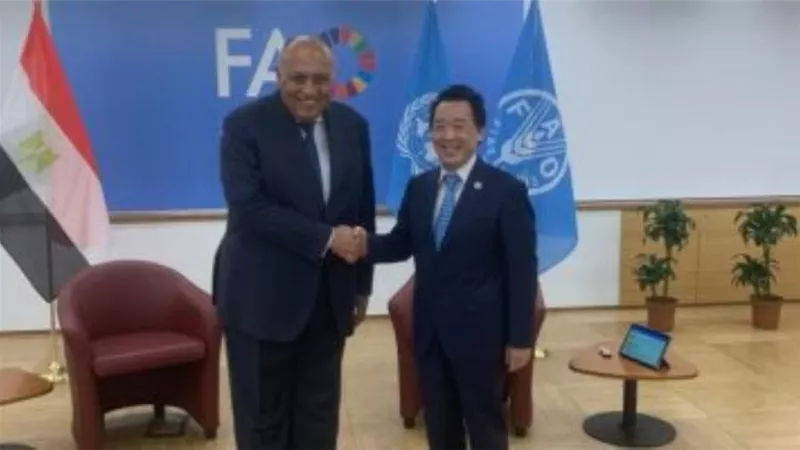 وزير الخارجية يلتقى مدير عام منظمة الأغذية والزراعة للأمم المتحدة فى روما