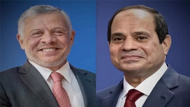 الرئيس السيسي يستقبل ملك الأردن بمطار القاهرة