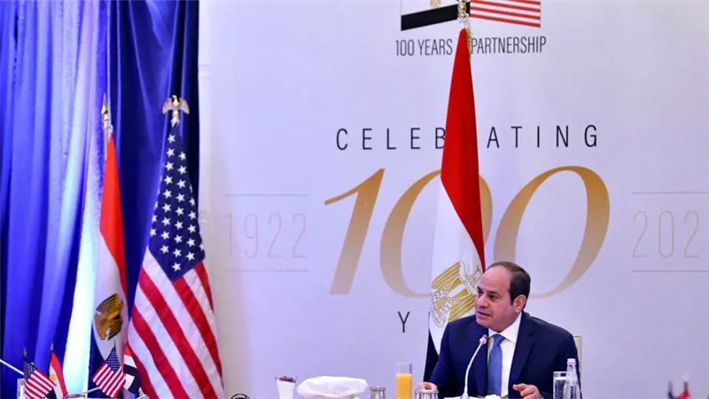 الرئيس السيسي يلتقي وزير الخارجية الأمريكي في واشنطن