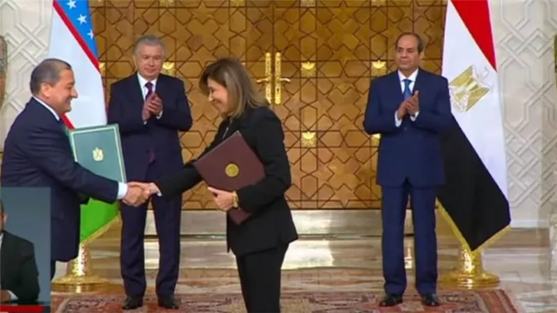 توقيع 9 مذكرات تفاهم بين مصر وأوزبكستان بمناسبة زيارة شوكت ميرضياييف لمصر