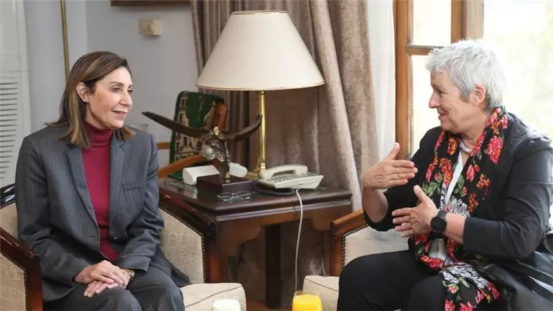 وزيرة الثقافة تبحث مع رئيس معهد 
