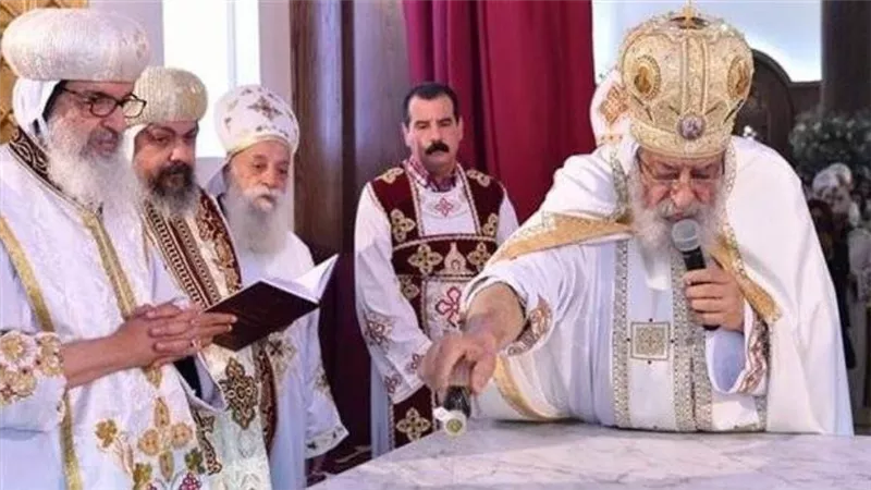 البابا تواضروس يدشن كنيسة مارجرجس في جزيرة بدران بعد تجديدها