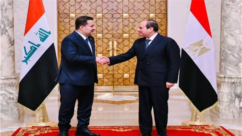 تفاصيل لقاء السيسي برئيس وزراء العراق 