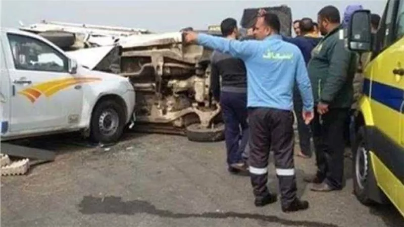إصابة 6 أشخاص فى حادث تصادم بين سيارتين بالبحيرة