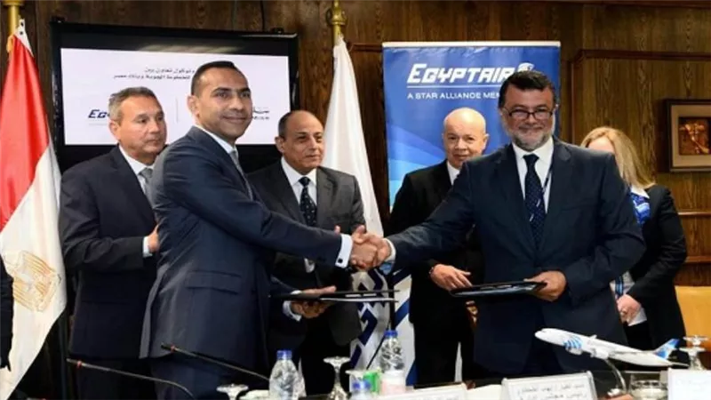 بروتوكول تعاون بين مصر للطيران وبنك مصر في مجال التحصيل الإلكتروني (صور)