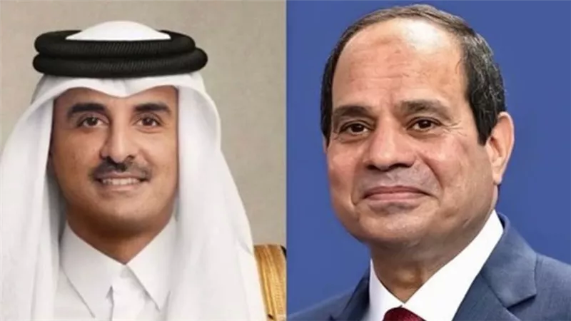 الرئيس السيسي يهنئ أمير قطر بحلول شهر رمضان