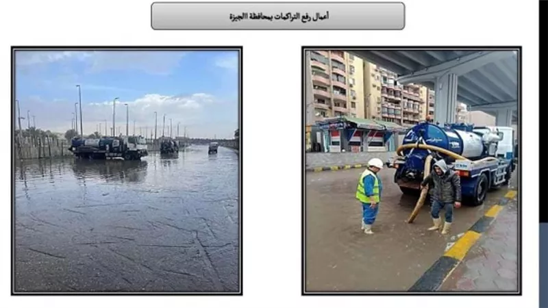 وزير التنمية المحلية يتلقى تقريرا عن جهود المحافظات لإزالة تجمعات الأمطار (صور)