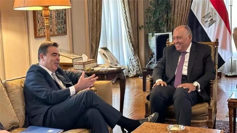 وزير الخارجية يستقبل نائب رئيسة المفوضية الأوروبية والمفوض الأوروبي لنشر وتعزيز أسلوب الحياة الأوروبية (صور)