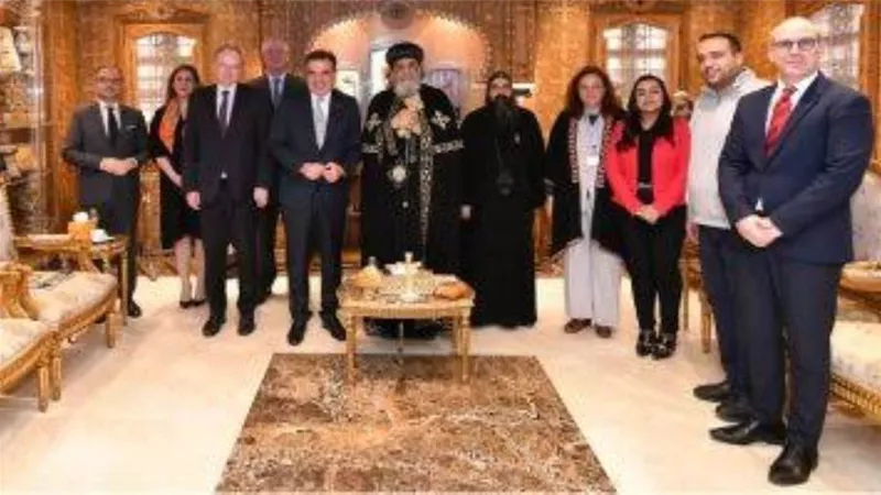 البابا تواضروس يستقبل وفد الاتحاد الأوروبي بالمقر البابوي