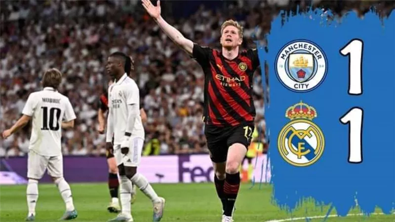مانشستر سيتي يفرض التعادل على ريال مدريد ويؤجل الحسم لمباراة الإياب