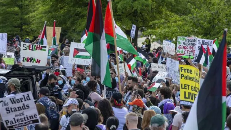 مظاهرات في لندن وباريس تنديدا بالعدوان الإسرائيلي على الشعب الفلسطيني
