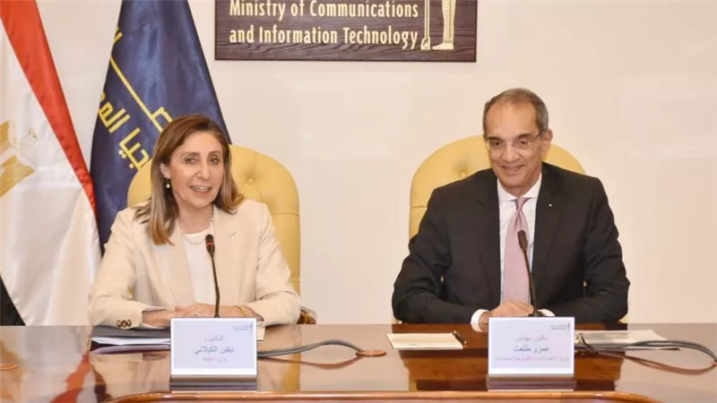 وزيرا الثقافة والاتصالات وتكنولوجيا المعلومات يبحثان مستجدات مشروع إنشاء 