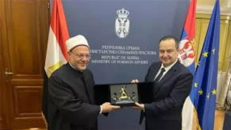 المفتي لوزير الخارجية الصربي: جماعة الإخوان الأم الحاضنة للجماعات الإرهابية