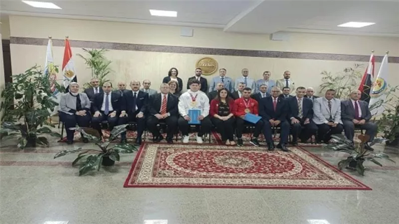 التعليم العالي: جامعة مدينة السادات تكرم الطلاب الفائزين ببطولة إفريقيا للمصارعة الحرة والرومانية (صور)