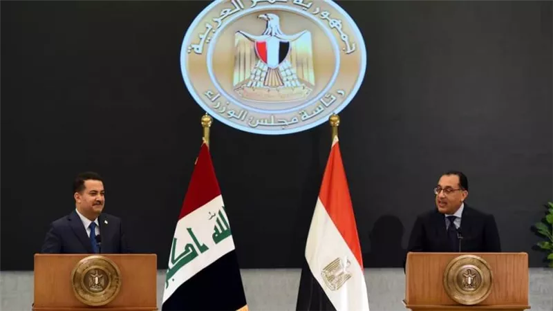 في مؤتمر صحفي جمع رئيسي وزراء مصر والعراق.. رئيس وزراء العراق يؤكد أهمية متابعة تنفيذ ما يتم توقيعه من اتفاقات